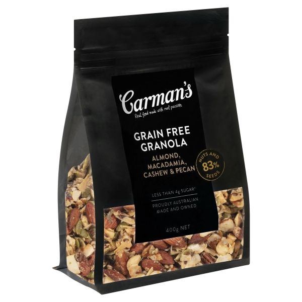 Carman's Grain Free Granola Almond, Macadamia, Cashew & Pecan 400g