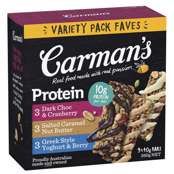 Carman's Protein Bars Variety 9 Pack 360g