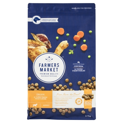 Farmers Market Adult Dry Dog Food Chicken & Vegetables 2.7kg