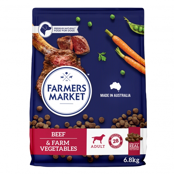 Farmers Market Dry Dog Food Adult Beef & Farm Vegetables 6.8kg