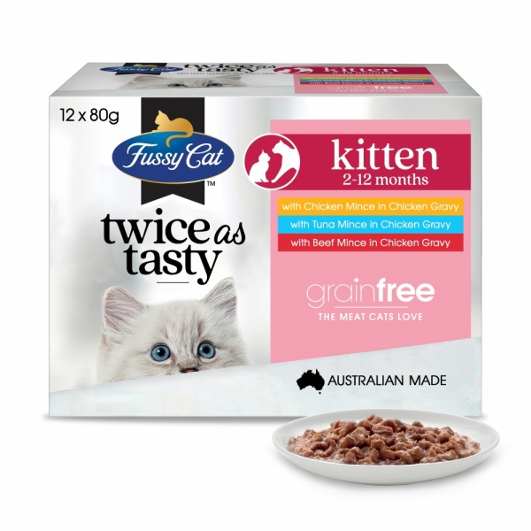 Fussy Cat Twice As Tasty Grain Free Kitten 12 x 80g