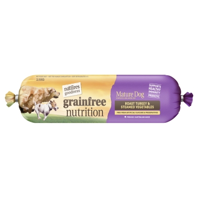 VIP Natures Goodness Grain Free Mature Dog Turkey Vegetable Dog Roll 2.15kg