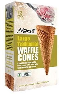 Altimate Foods Waffle Cones Large 12 Pack 170g