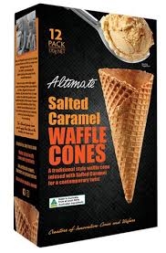 Altimate Salted Caramel Waffle Cones 170g