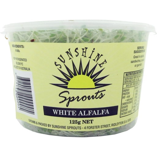 Sunshine Sprouts White Alfalfa Sprouts 125g