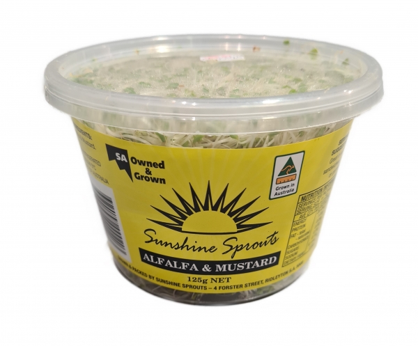 Sunshine Sprouts Alfalfa & Mustard 125g