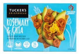 Tucker's Wholegrain Crispbread Rosemary & Chia 120g