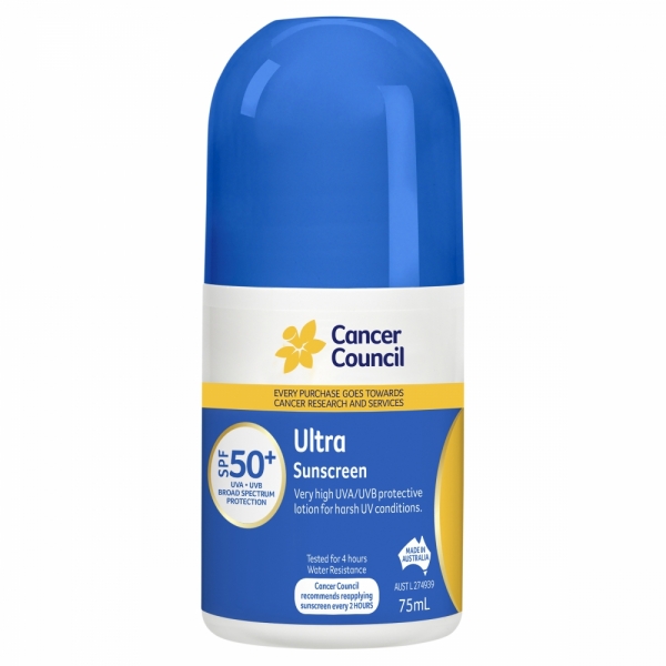 Cancer Council Roll On Ultra Sunscreen SPF 50+ 75ml