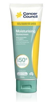 Cancer Council Sunscreen Moisturising 50+SPF 110ml