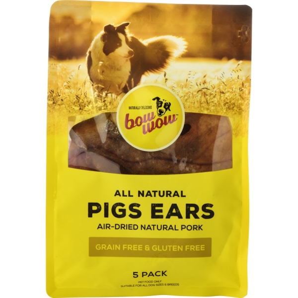 Bow Wow Treats Pigs Ears 5 Pack