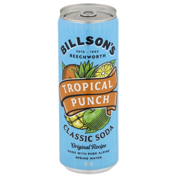 Billson's Classic Soda Tropical Punch 355ml