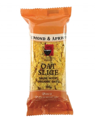 All Natural Organic Oat Slice Almond & Apricot 100g 