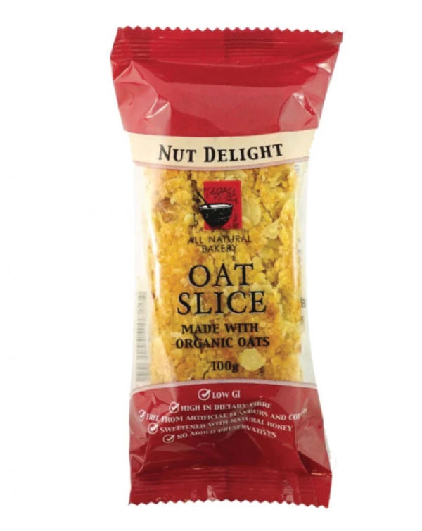 All Natural Bakery Oat Slice Nut Delight 100g