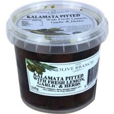 Olive Branch Kalamata Olives with Lemon Garlic and Herbs 250g