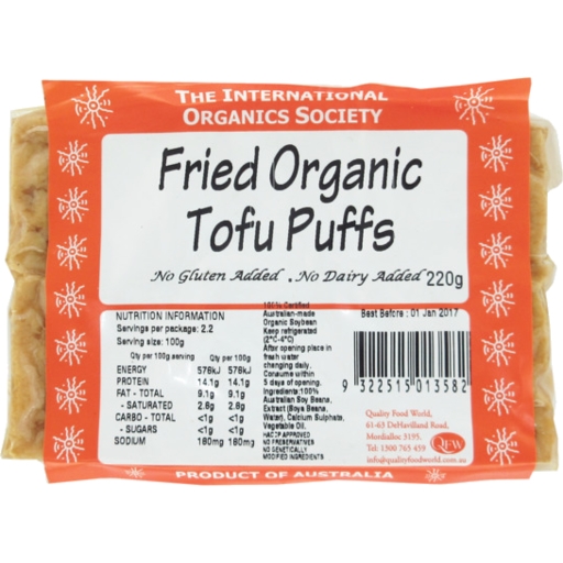 The International Fried Organic Tofu Puffs 220g