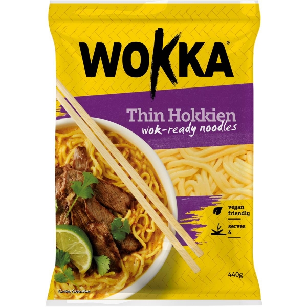 Wokka Noodles Thin Hokkien 2 Pack 440g