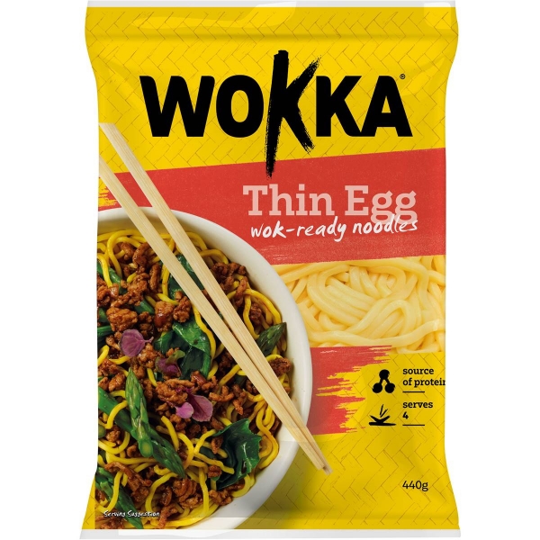 Wokka Noodles Thin Egg Style 440g