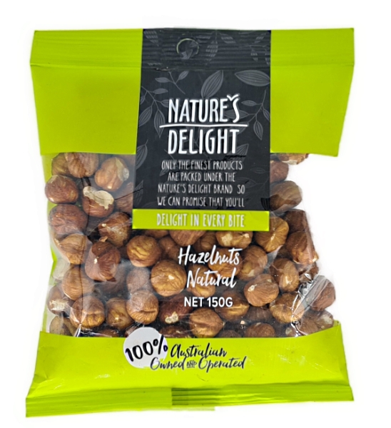 Natures Delight Hazelnuts Natural 150g