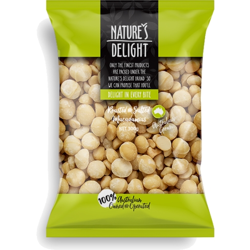 Nature's Delight Macadamia Roasted & Salted 300g