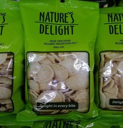 Nature's Delight Vege Crackers Vinegar and Sea Salt 80g