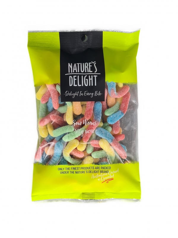 Nature's Delight Sour Worms 300g