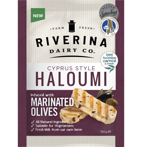 Riverina Dairy Co Cyprus Haloumi With Marinated Olives 180g