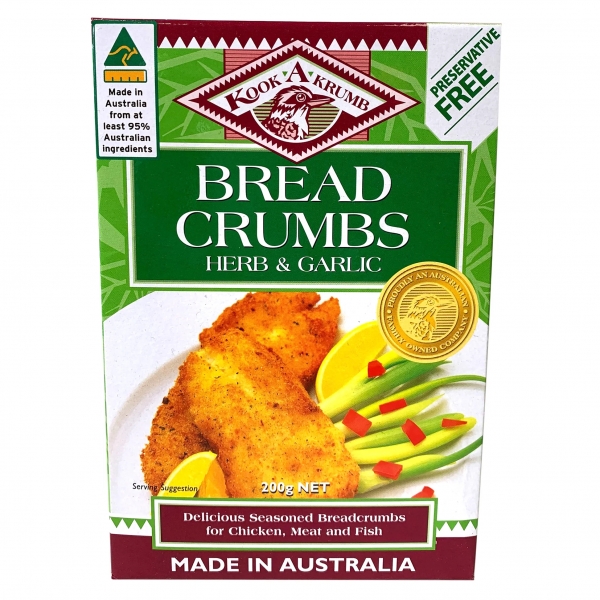 Kook A Krumb Herb & Garlic Breadcrumbs 200g