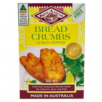 Kook A Krumb Lemon Pepper Breadcrumbs 200g