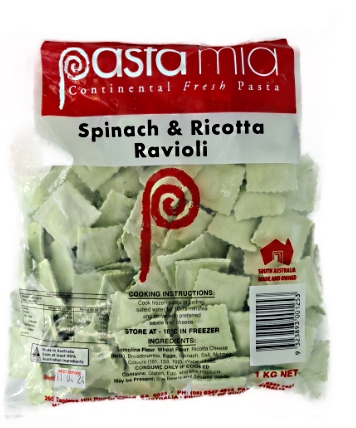 Pasta Mia Frozen Spinach & Ricotta Ravioli 1kg