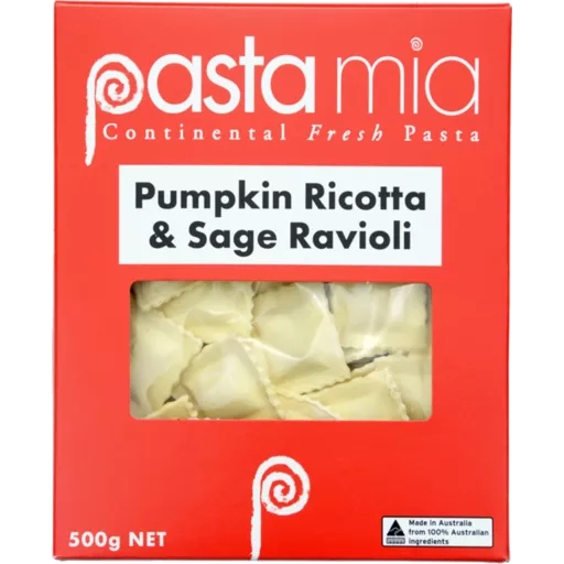 Pasta Mia Frozen Pumpkin Ricotta & Sage Ravioli 500g