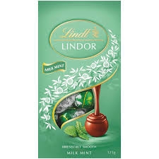 Lindt Lindor Balls Milk Mint Bag 123g