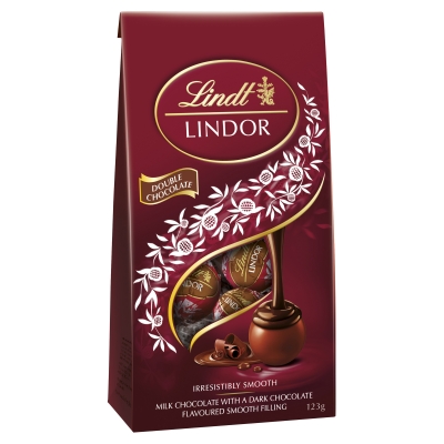 Lindt Lindor Double Chocolate Pouch 123g