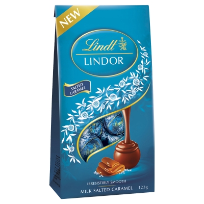 Lindt Lindor Balls Salted Caramel Bag 123g