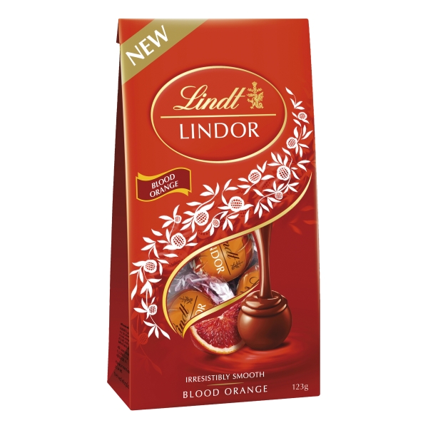 Lindt Lindor Balls Blood Orange Bag 123g