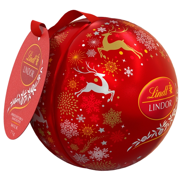 Lindt Lindor Chocolate Tin Bauble 71g