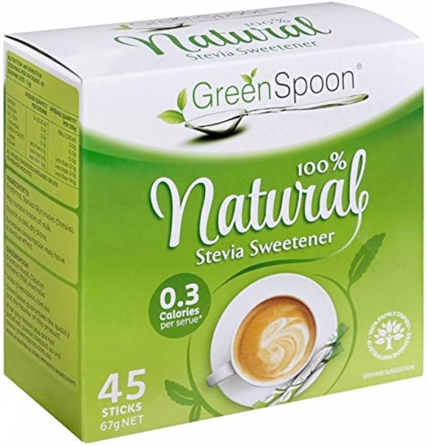 Greenspoon Natural Stevia Sweetener 45 Stick 67g