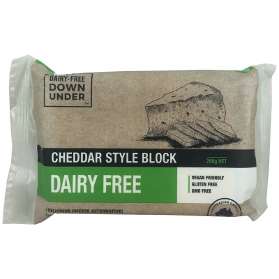 Dairy Free Down Under Cheddar Style Block 200g