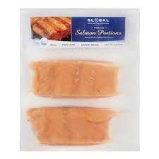 Global Seafood Salmon Skin On Twin Pack 250g