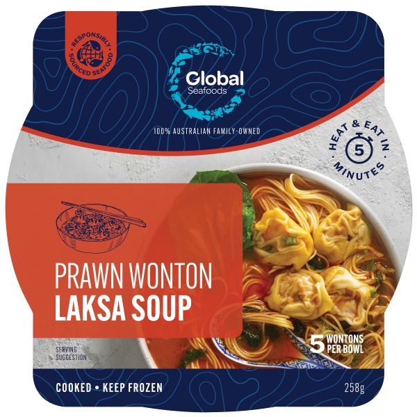 Global Seafoods Prawn Wonton Laksa Soup 258g