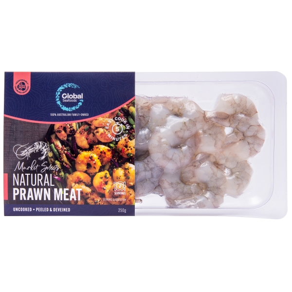 Global Seafoods Raw Prawn Meat 250g