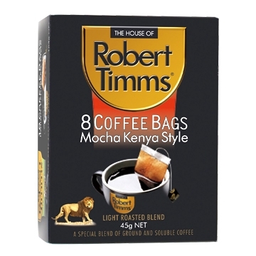 Robert Timms Coffee Bags Mocha Kenya 8 Pack 45g