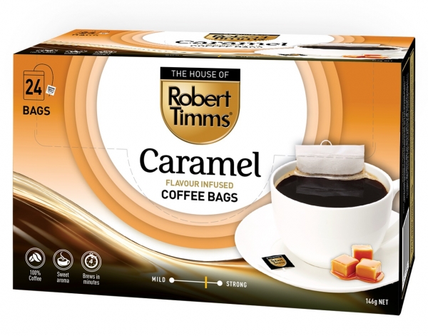 Robert Timms Coffee Bags Caramel 24 Pack 146g