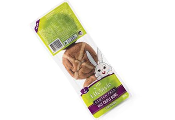 Lifestyle Gluten Free Hot Cross Buns 3 Pack 180g