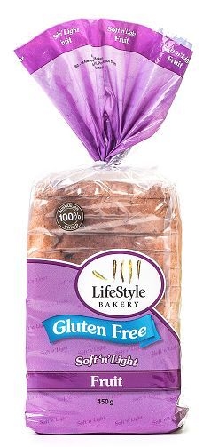 Lifestyle Bakery Soft N Light Fruit Loaf Gluten Free 500g