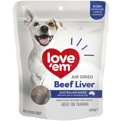 Love'em Air Dried Beef Liver 200g