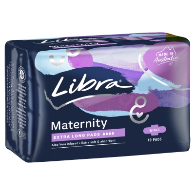 Libra Maternity Pads Extra Long with Wings 10 Pack