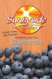 Sunnyside Frozen Blueberries 1kg