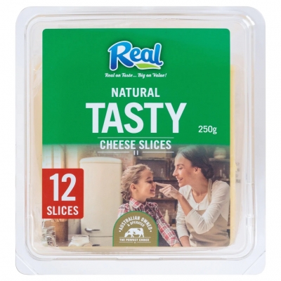 Real Cheese Tasty Sliced 250g