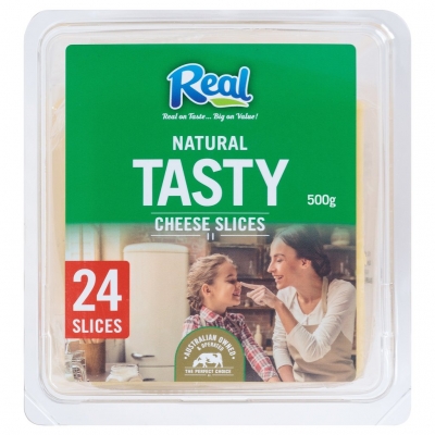 Real Cheese Tasty Sliced 500g