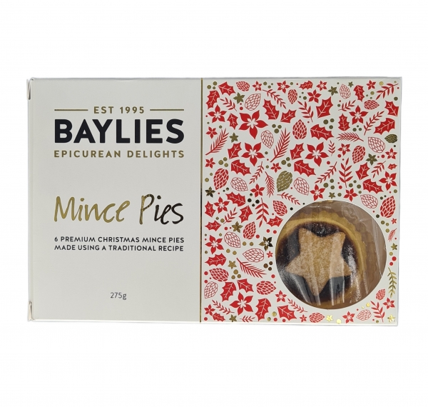 Baylies Christmas Mince Pies 6 Pack 275g